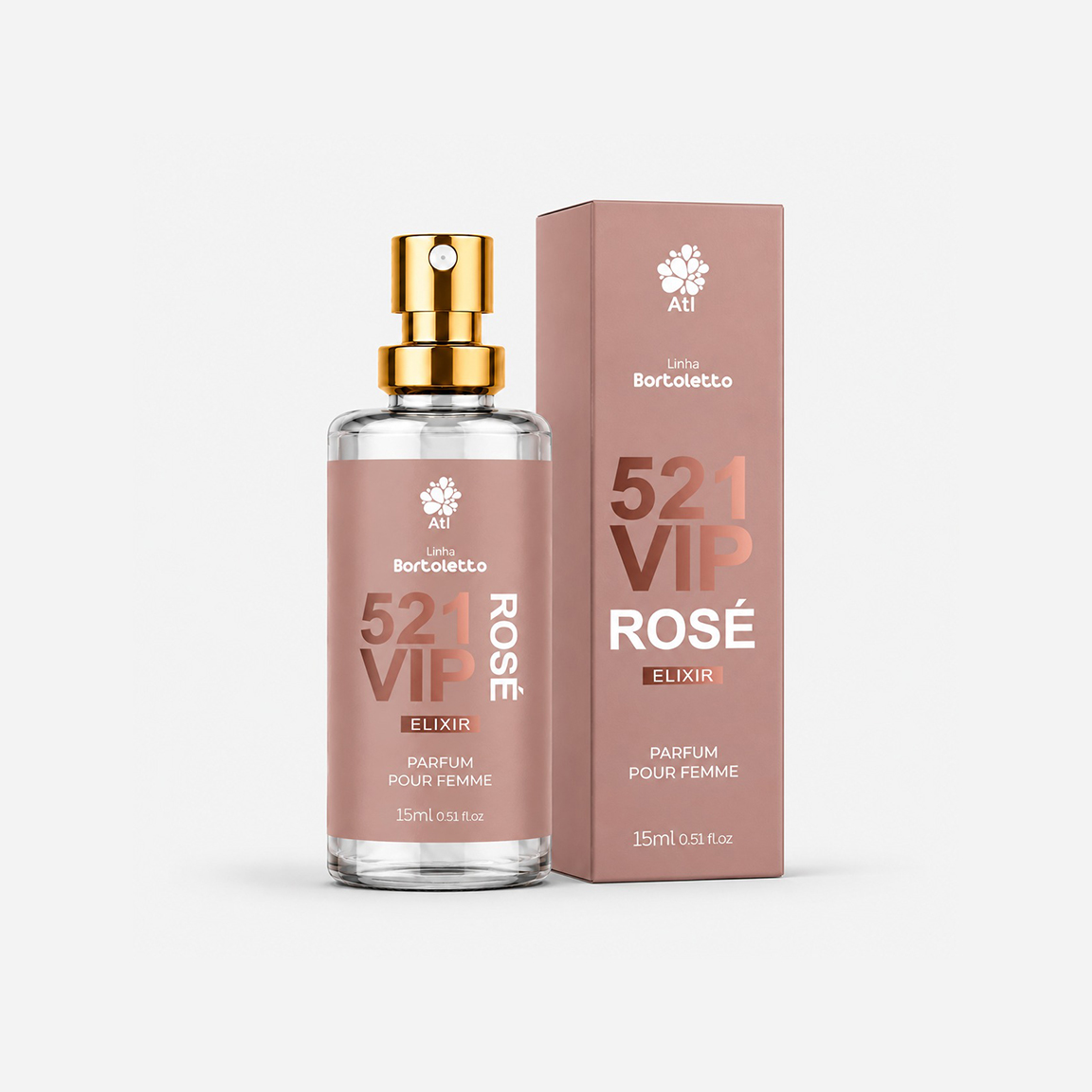 Fragrância 521 Vip Rose Elixir 15Ml